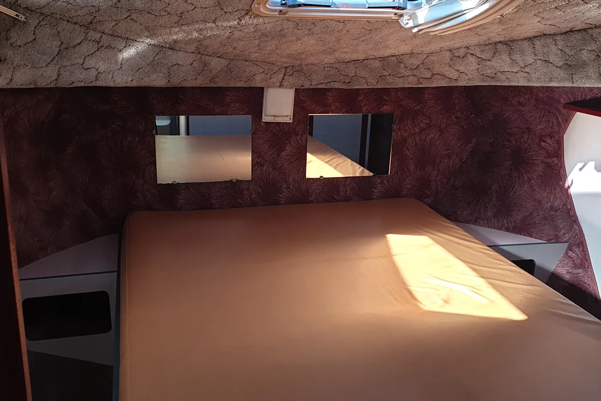 Cabin on Harlingen, a Nicols Sedan 1160 motorboat at Lübz, Germany