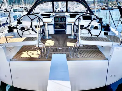 Cockpit of APOLLO, a Hanse 508 sailboat at Sami Municipal Unit, Greece