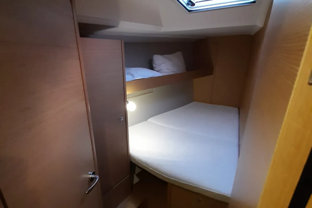 Cabin on Diego, a Dufour 460 GL sailboat at Tonnarella, Italy