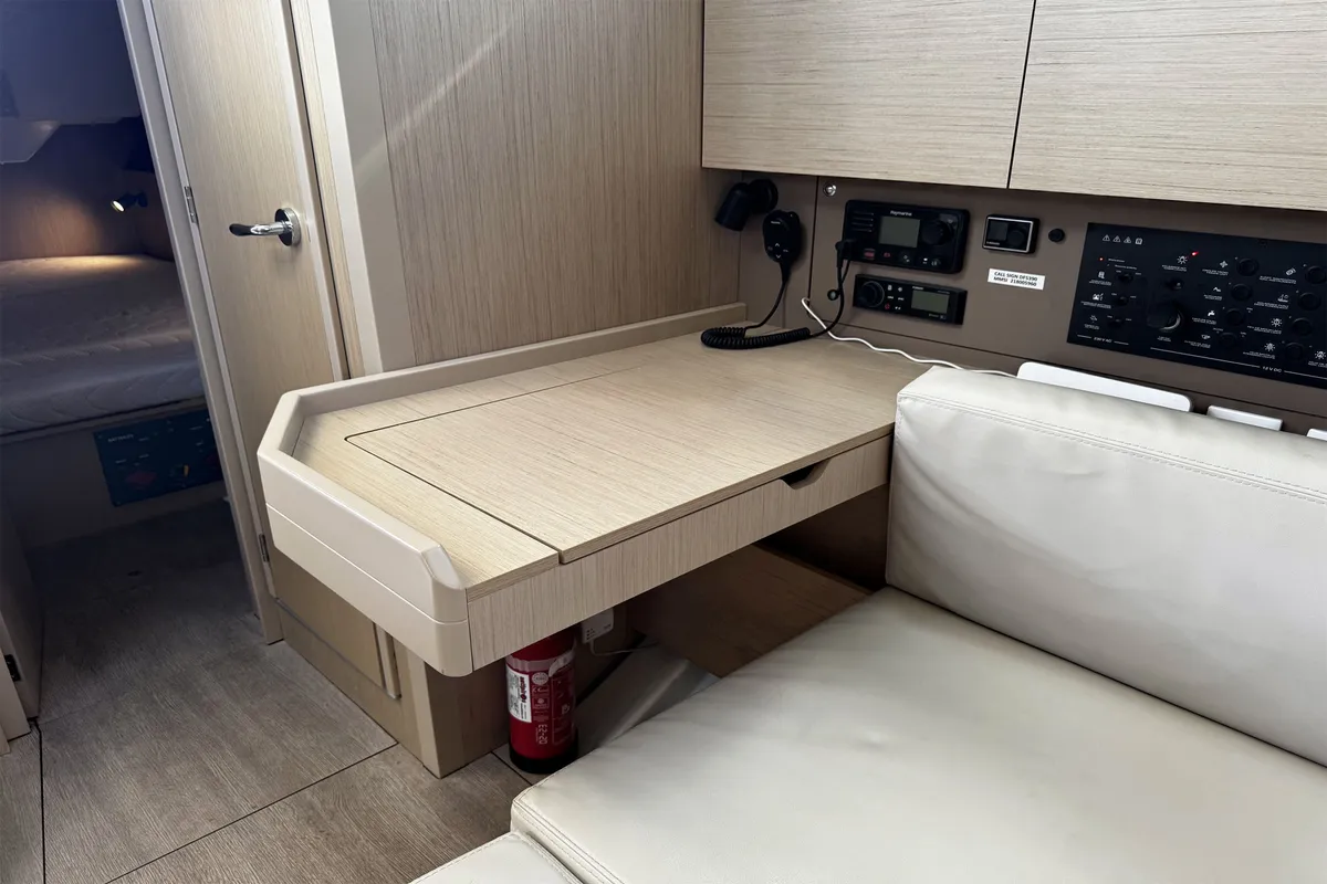 Salon of Tamara, a Beneteau Oceanis 38.1 sailboat at Općina Rogoznica, Croatia