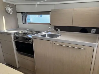 Galley of Tamara, a Beneteau Oceanis 38.1 sailboat at Općina Rogoznica, Croatia