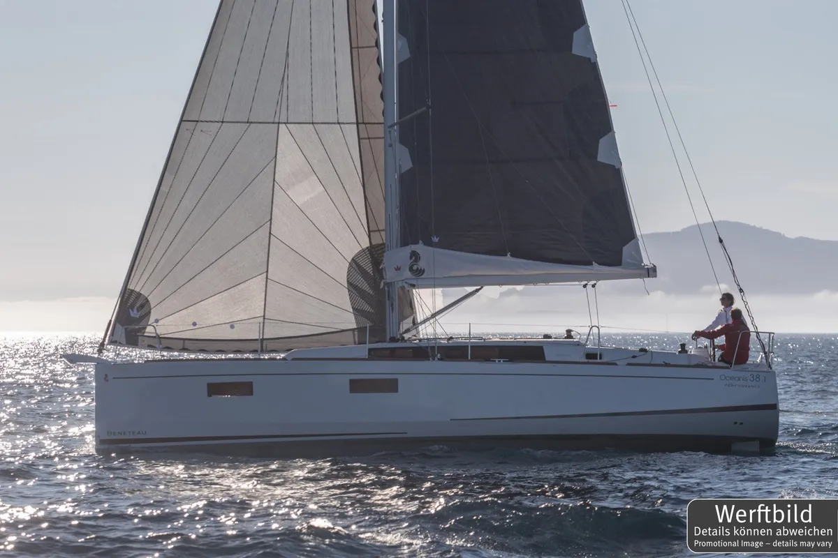 Exterior view of Tamara, a Beneteau Oceanis 38.1 sailboat at Općina Rogoznica, Croatia