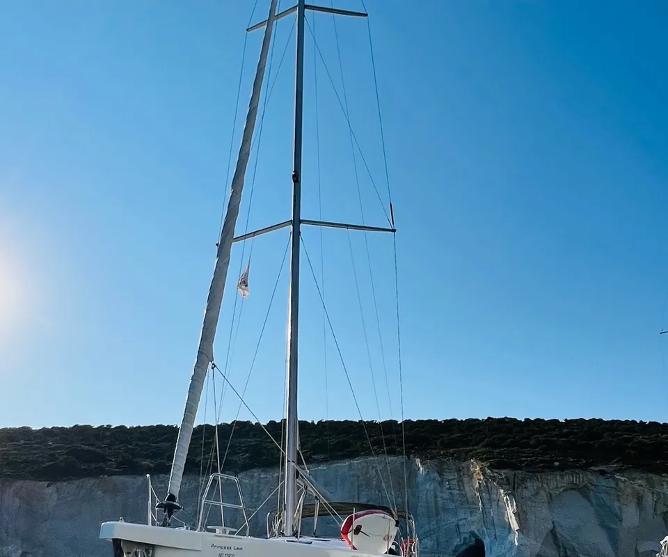 Princess Leia, a Dufour 530 sailboat at Lavrion, Greece