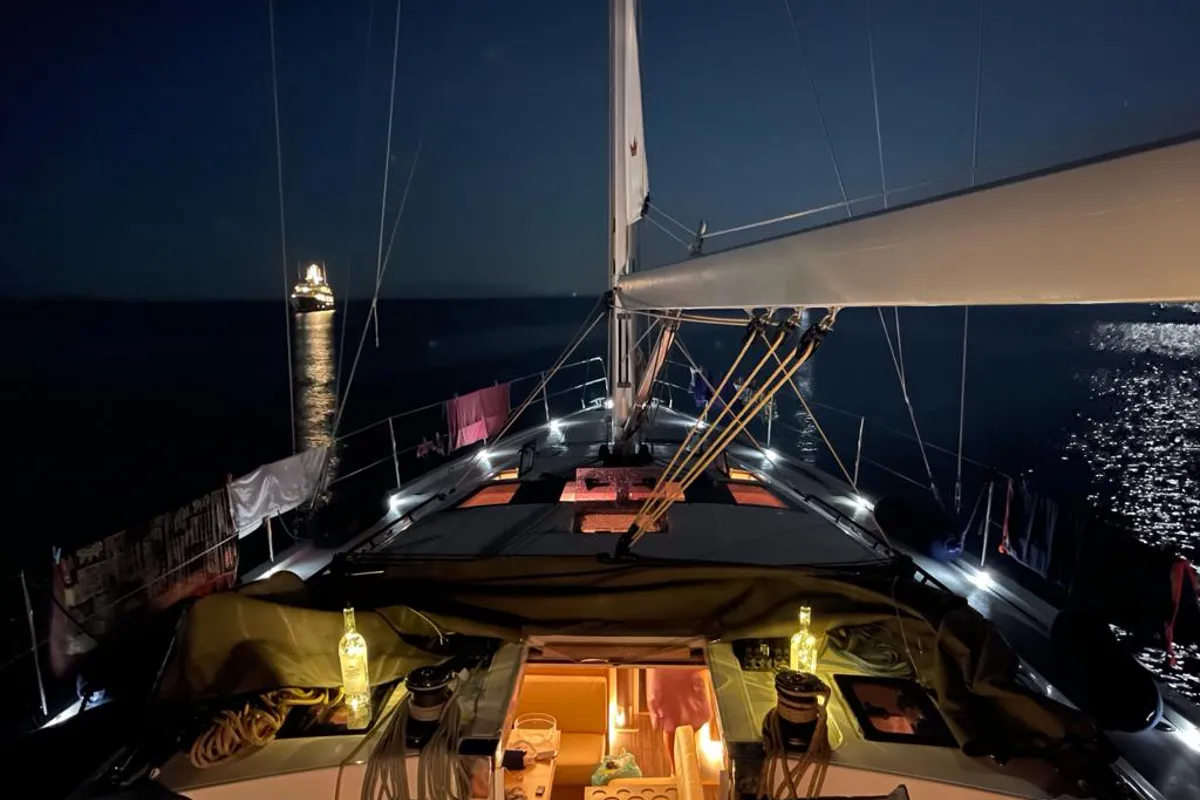 Princess Leia, a Dufour 530 sailboat at Lavrion, Greece