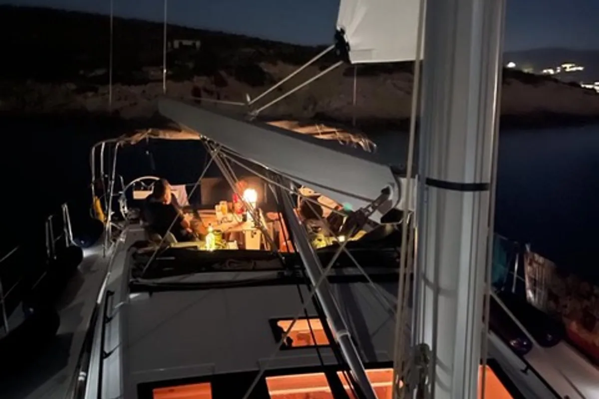 Princess Leia, a Dufour 530 sailboat at Lavrion, Greece