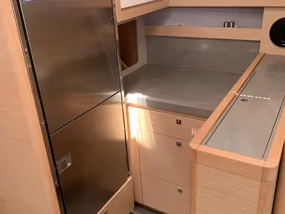 Galley of Princess Leia, a Dufour 530 sailboat at Lavrion, Greece