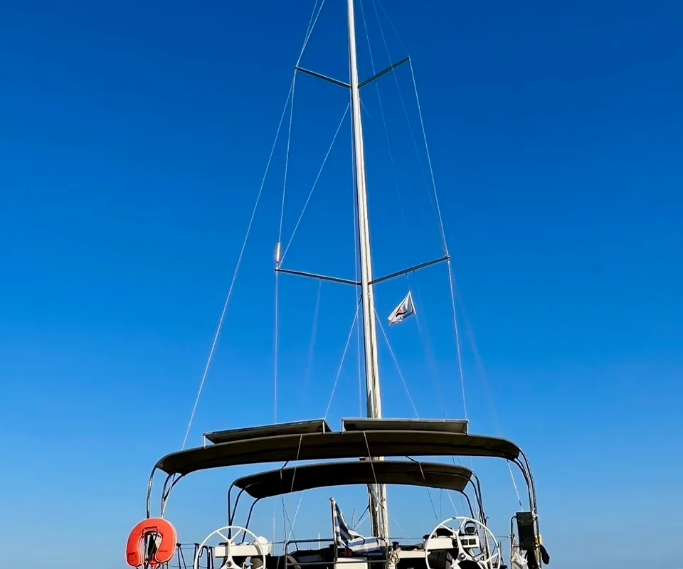 Princess Leia, a Dufour 530 sailboat at Lavrion, Greece