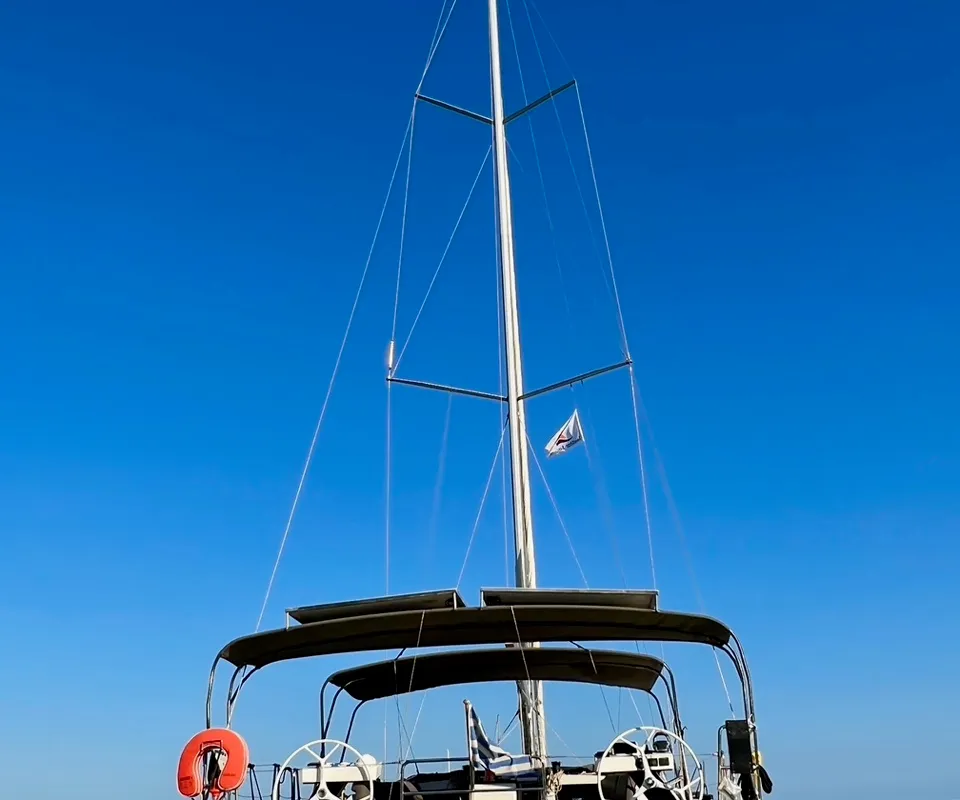 Princess Leia, a Dufour 530 sailboat at Lavrion, Greece