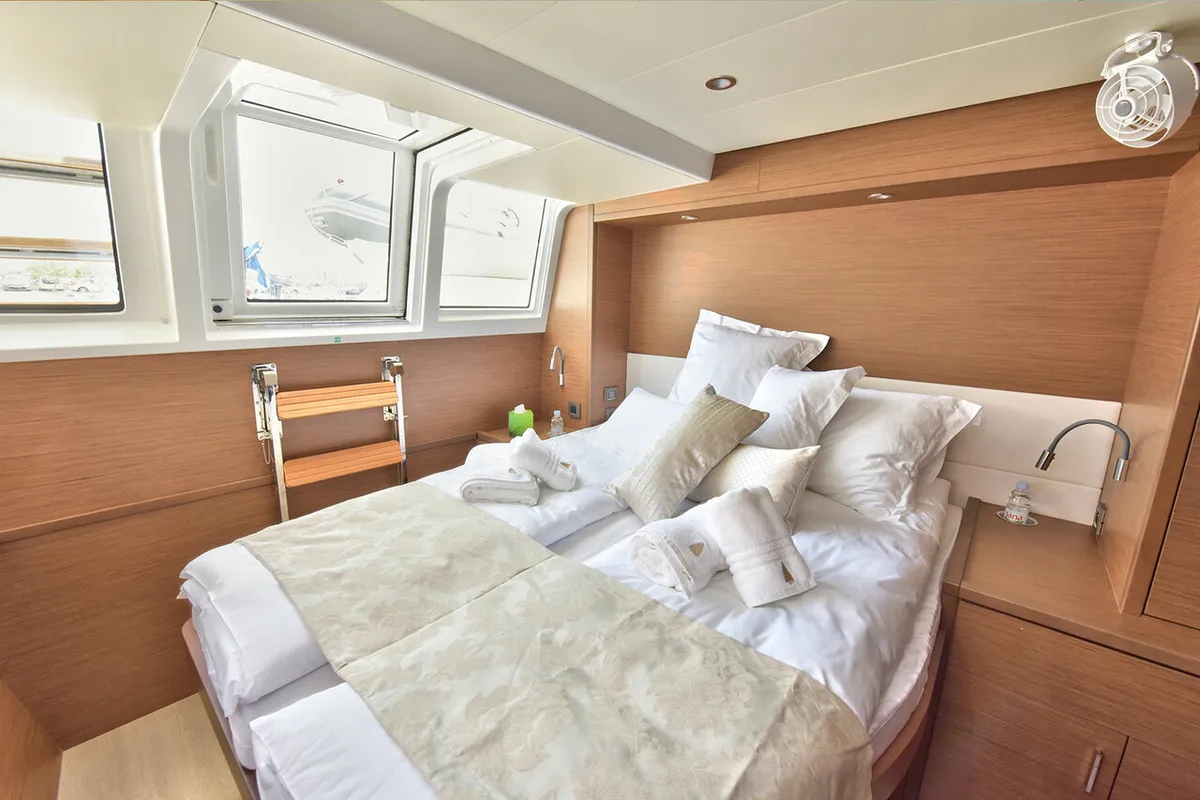 Cabin on Adriatic Tiger, a Lagoon 620 catamaran at Split, Croatia