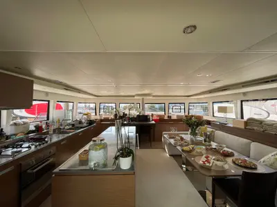 Galley of Adriatic Tiger, a Lagoon 620 catamaran at Split, Croatia