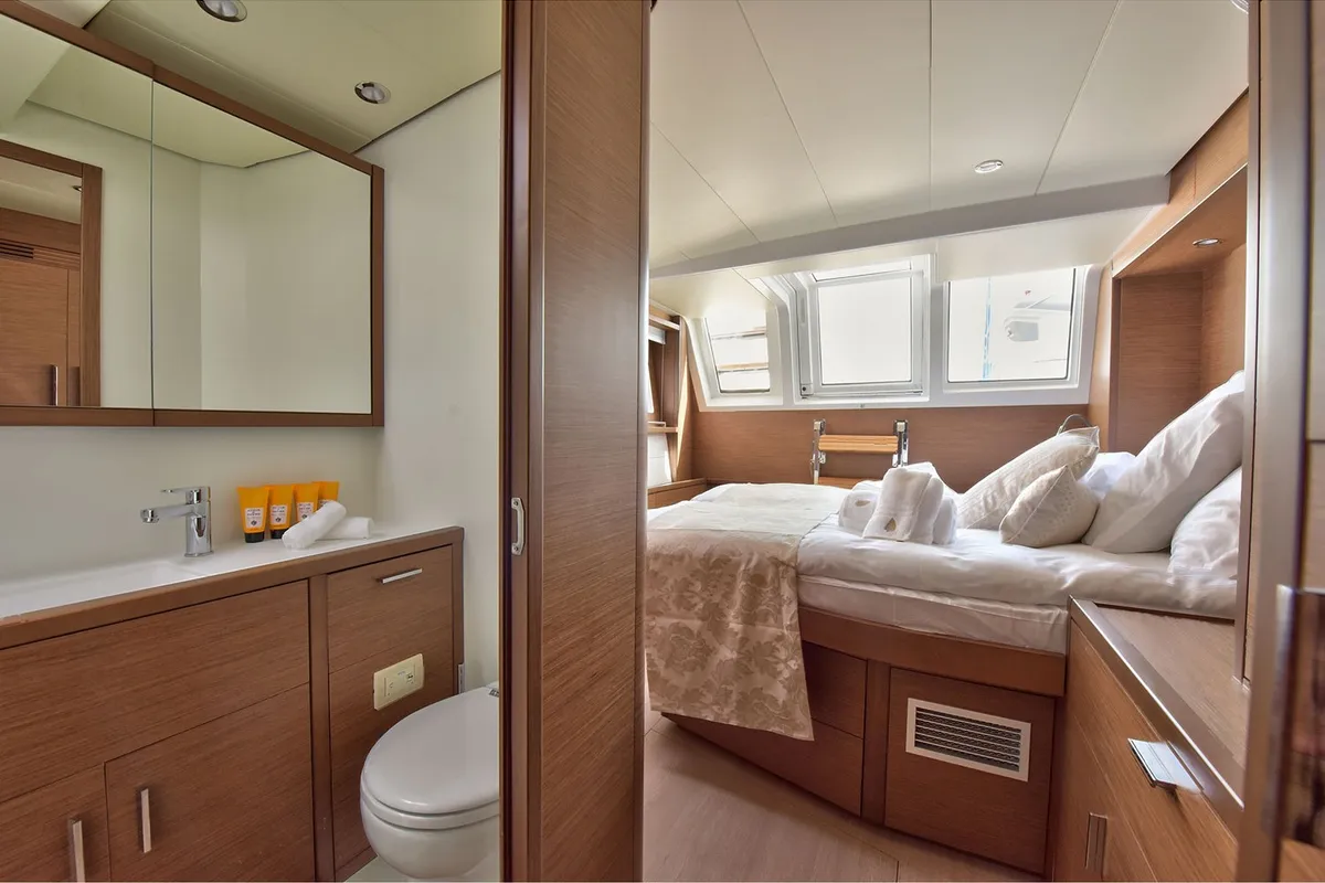 Cabin on Adriatic Tiger, a Lagoon 620 catamaran at Split, Croatia