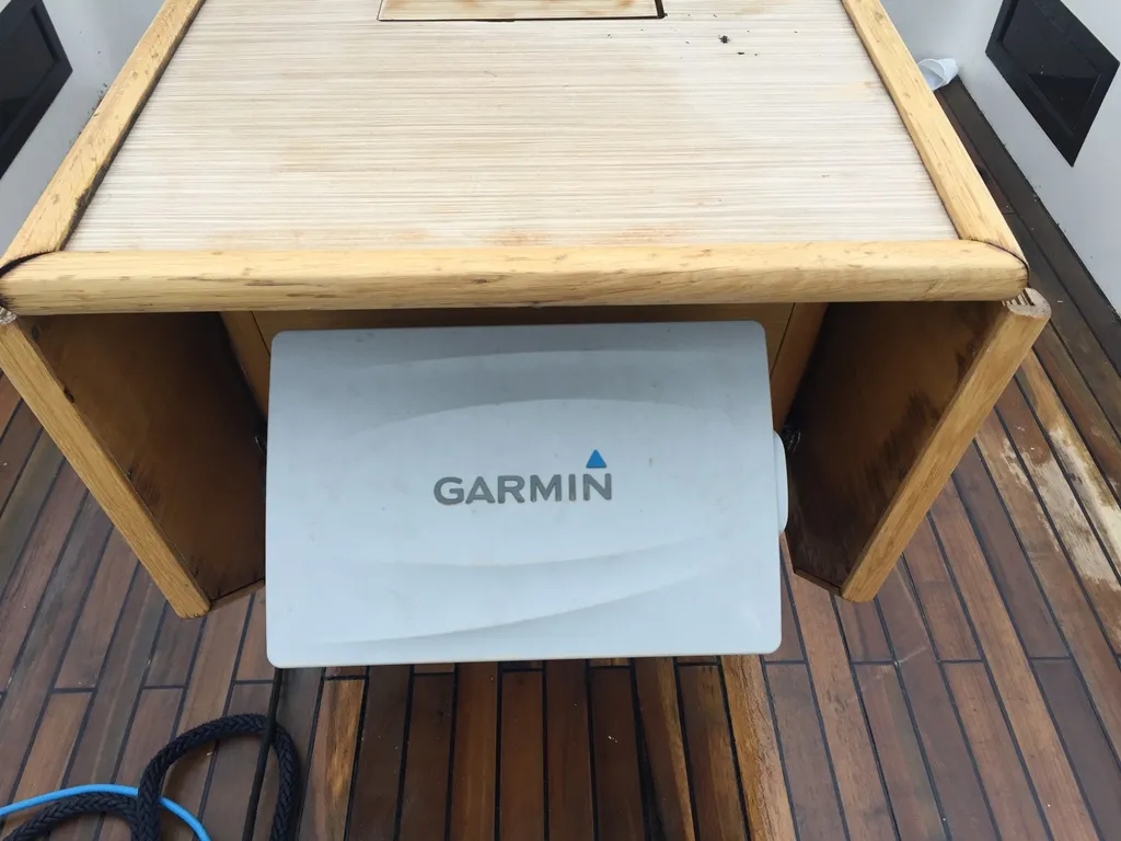 Deck of BROMBONERO, a D&D Kufner 54 sailboat at Punat, Croatia