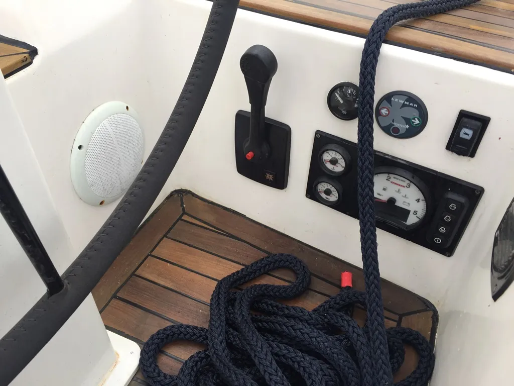 Cockpit of BROMBONERO, a D&D Kufner 54 sailboat at Punat, Croatia