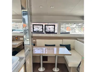 Esmee, a Lagoon 40 catamaran at Athens, Greece