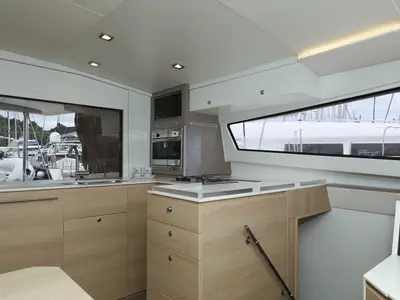 Galley of Pandora V, a Bali 4.5 catamaran at Općina Rogoznica, Croatia