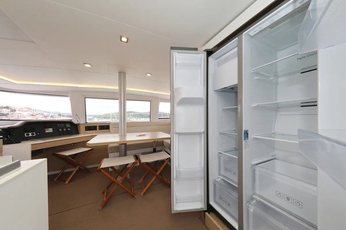 Galley of Pandora V, a Bali 4.5 catamaran at Općina Rogoznica, Croatia