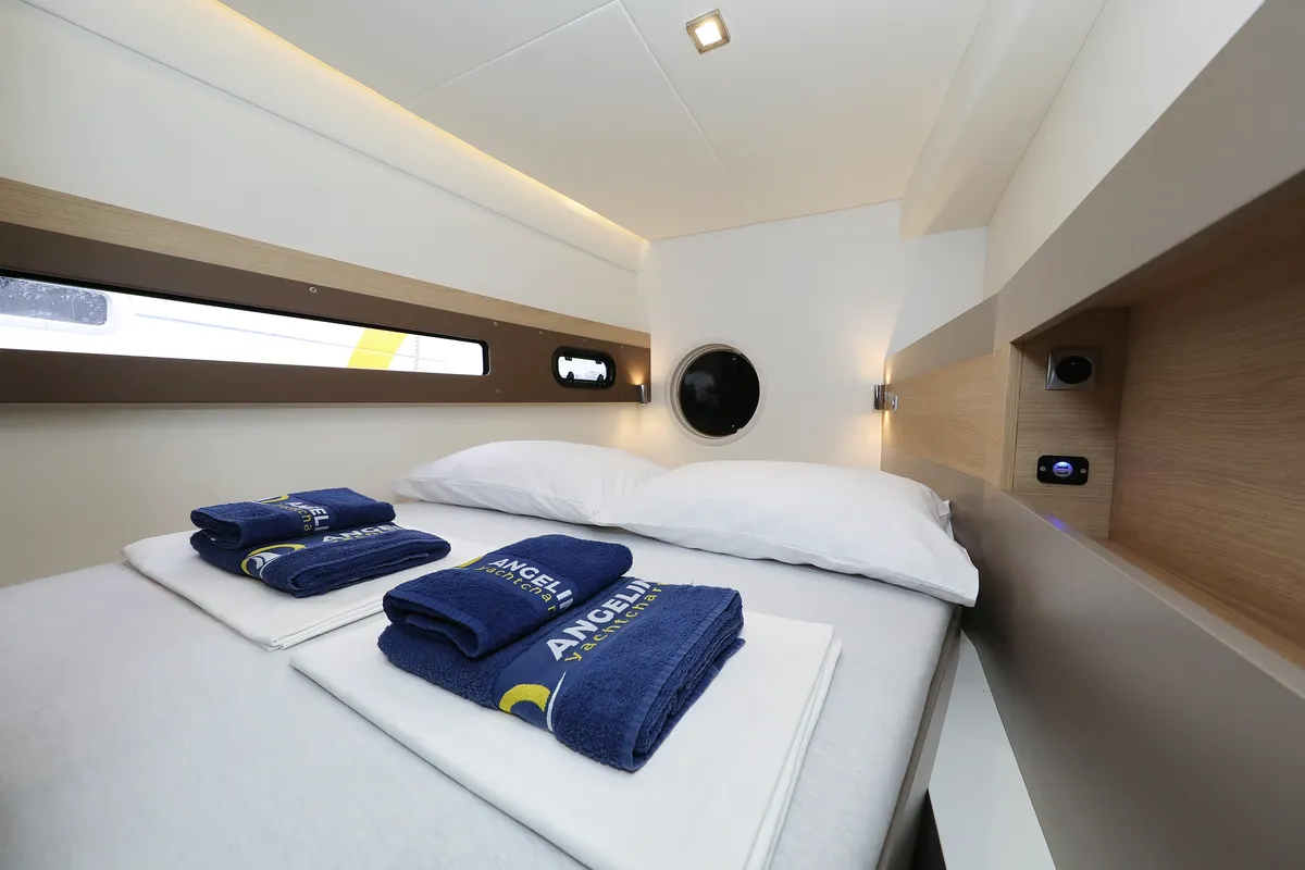 Cabin on Pandora V, a Bali 4.5 catamaran at Općina Rogoznica, Croatia