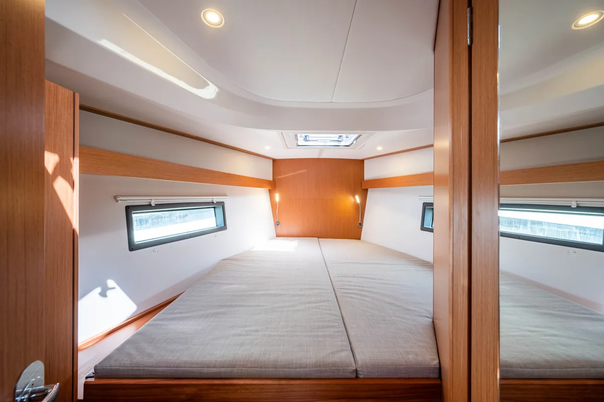 Cabin on Rosario, a Bavaria C42 sailboat at Municipal Unit of Lefkada, Greece