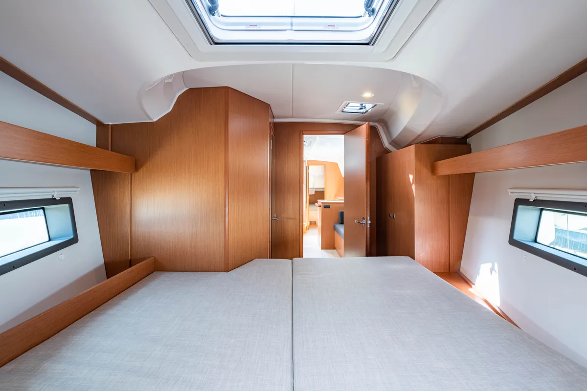 Cabin on Rosario, a Bavaria C42 sailboat at Municipal Unit of Lefkada, Greece