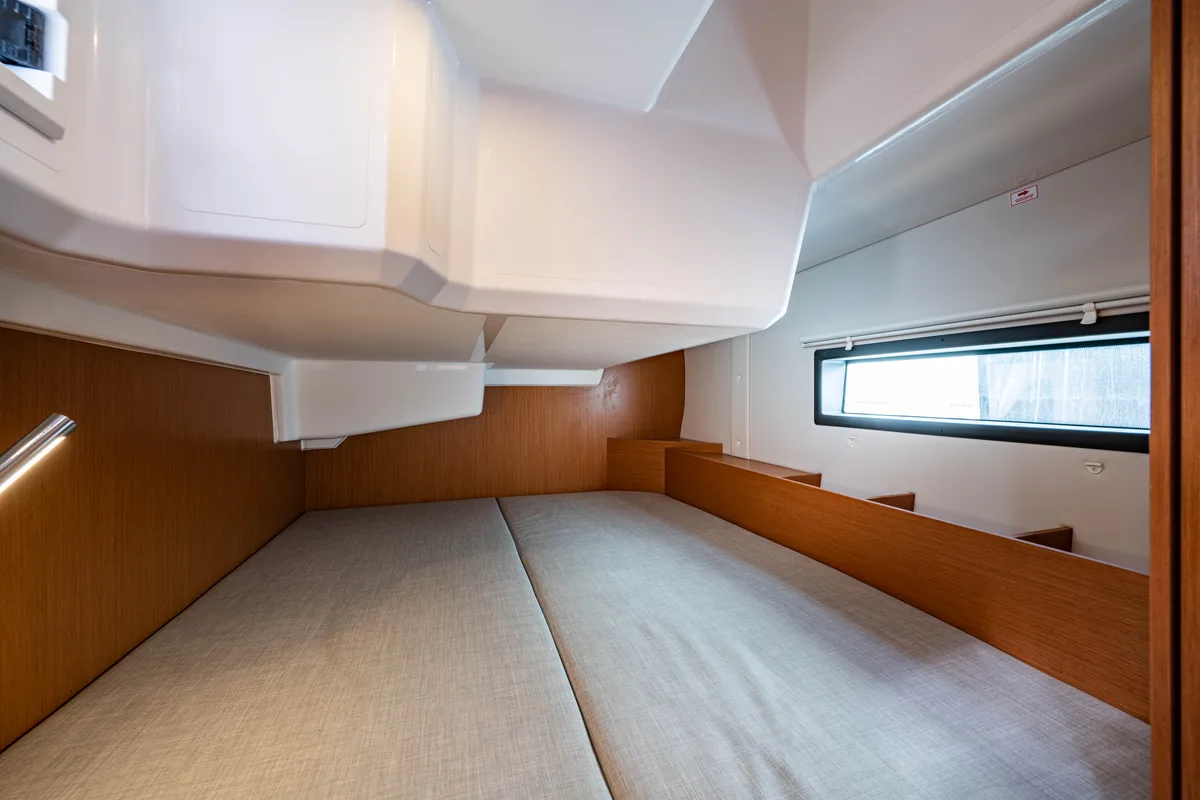 Cabin on Rosario, a Bavaria C42 sailboat at Municipal Unit of Lefkada, Greece