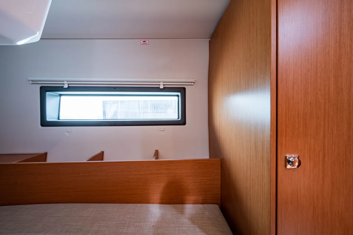 Cabin on Rosario, a Bavaria C42 sailboat at Municipal Unit of Lefkada, Greece