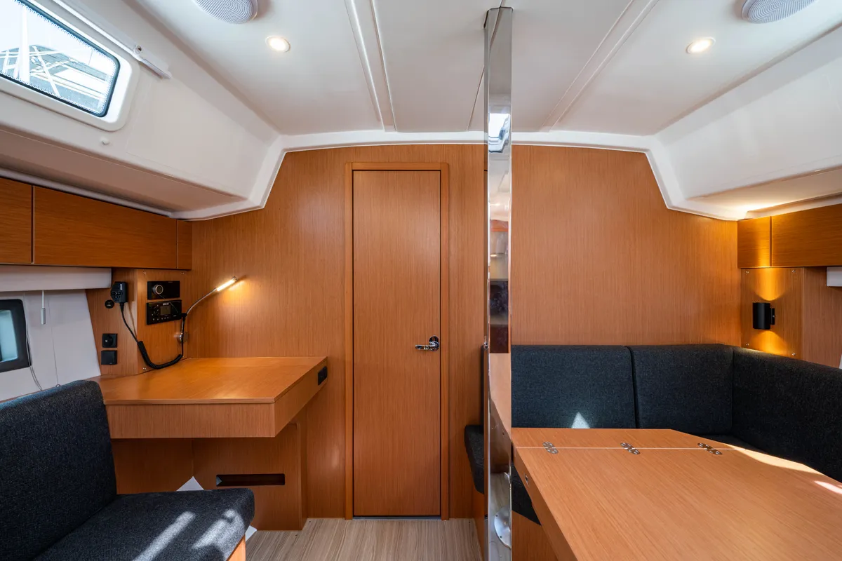 Salon of Rosario, a Bavaria C42 sailboat at Municipal Unit of Lefkada, Greece