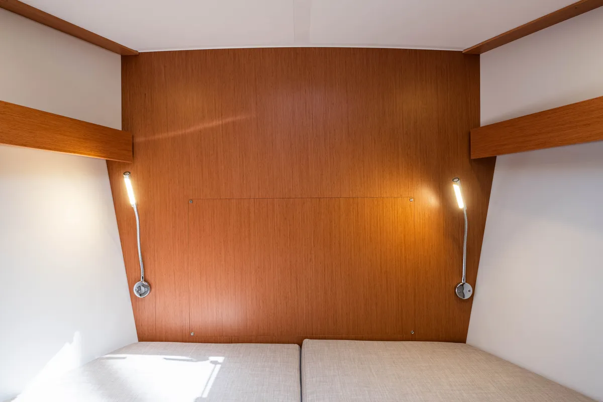 Cabin on Rosario, a Bavaria C42 sailboat at Municipal Unit of Lefkada, Greece