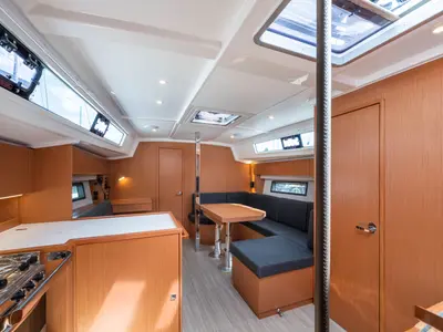 Salon of Rosario, a Bavaria C42 sailboat at Municipal Unit of Lefkada, Greece
