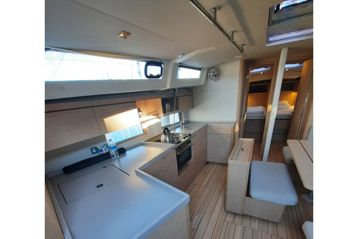 Galley of Melissa, a Beneteau Oceanis 46.1 sailboat at Fethiye, Turkey