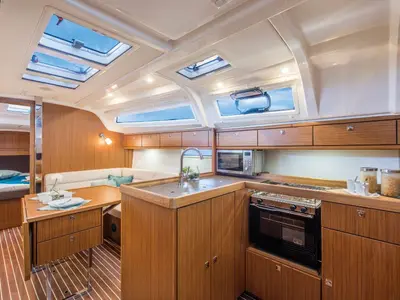 Galley of Julia, a Bavaria Cruiser 37 sailboat at Zadar, Croatia