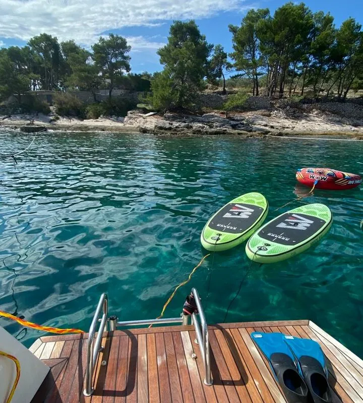Aura, a Lagoon 42 catamaran at Grad Kaštela, Croatia