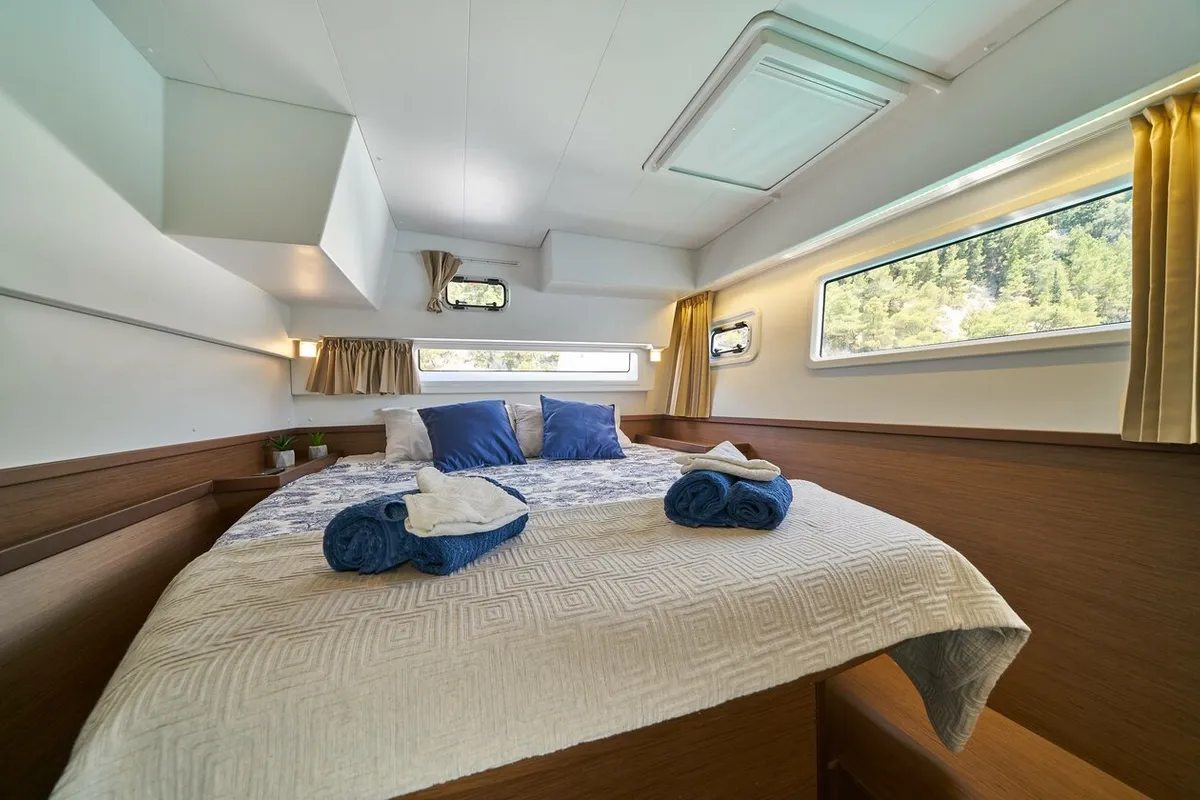 Cabin on Aura, a Lagoon 42 catamaran at Grad Kaštela, Croatia