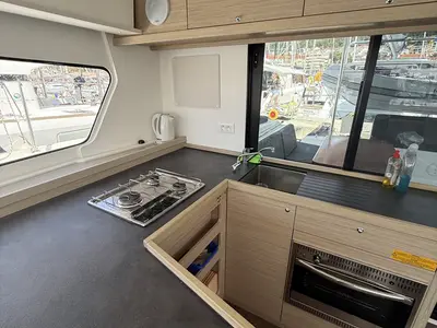 Galley of Tigeer Royale, a Lagoon 42 catamaran at Split, Croatia
