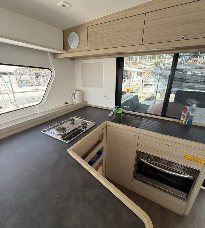 Galley of Tigeer Royale, a Lagoon 42 catamaran at Split, Croatia