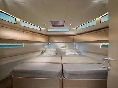 Cabin on VIVALDI, a Greenline 39 motorboat at Izola / Isola, Slovenia