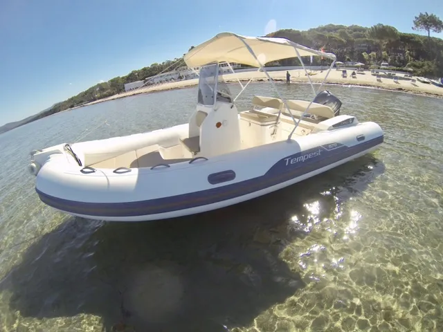 Exterior view of Capelli Tempest 570, a RIB at Cannigione, Italy