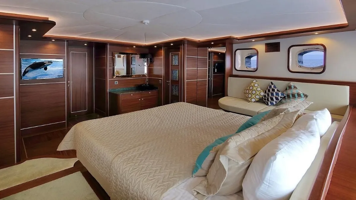 Cabin on Dragon Fly, a Gulet Custom built 183 motor yacht at Bodrum, Turkey