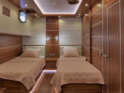 Cabin on Dragon Fly, a Gulet Custom built 183 motor yacht at Bodrum, Turkey