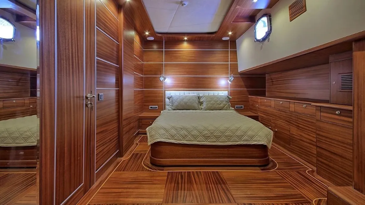 Cabin on Dragon Fly, a Gulet Custom built 183 motor yacht at Bodrum, Turkey