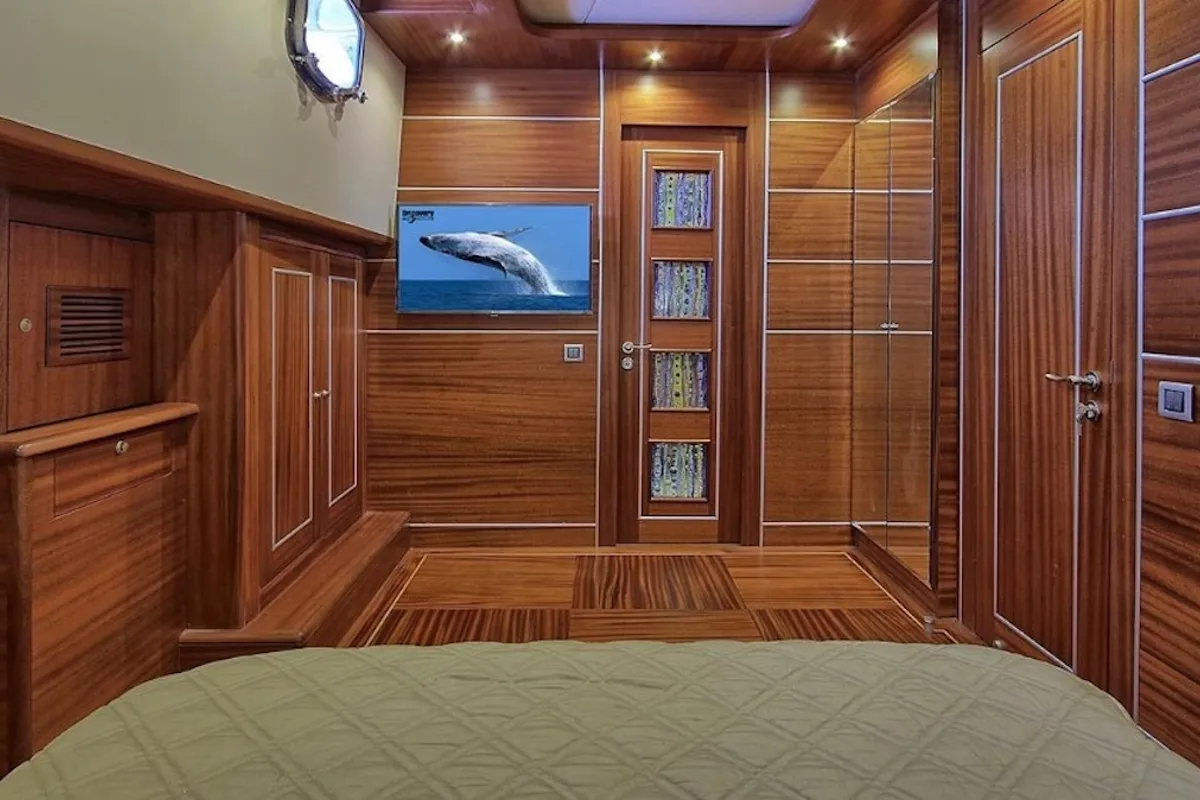Cabin on Dragon Fly, a Gulet Custom built 183 motor yacht at Bodrum, Turkey