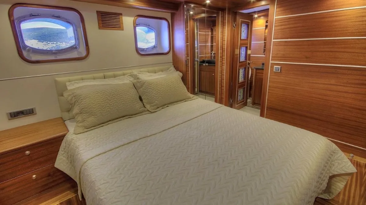 Cabin on Dragon Fly, a Gulet Custom built 183 motor yacht at Bodrum, Turkey