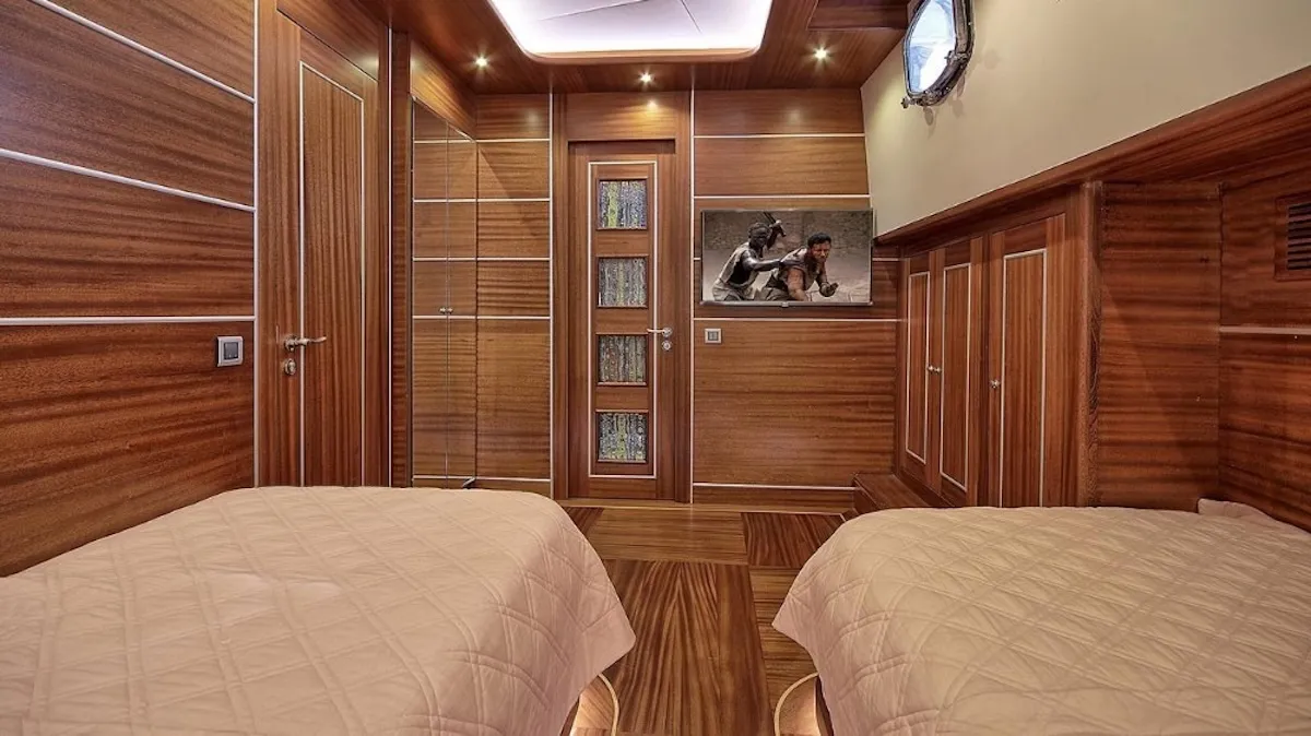 Cabin on Dragon Fly, a Gulet Custom built 183 motor yacht at Bodrum, Turkey