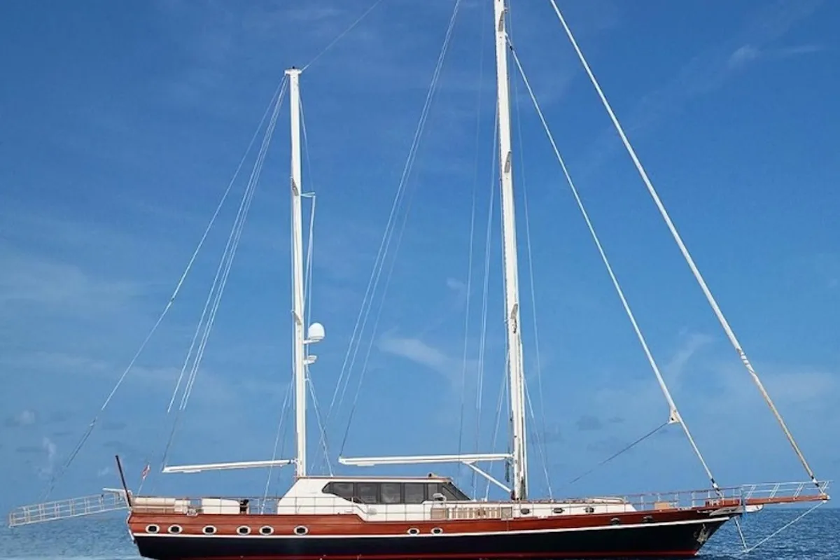 Exterior view of Dragon Fly, a Gulet Custom built 183 motor yacht at Bodrum, Turkey