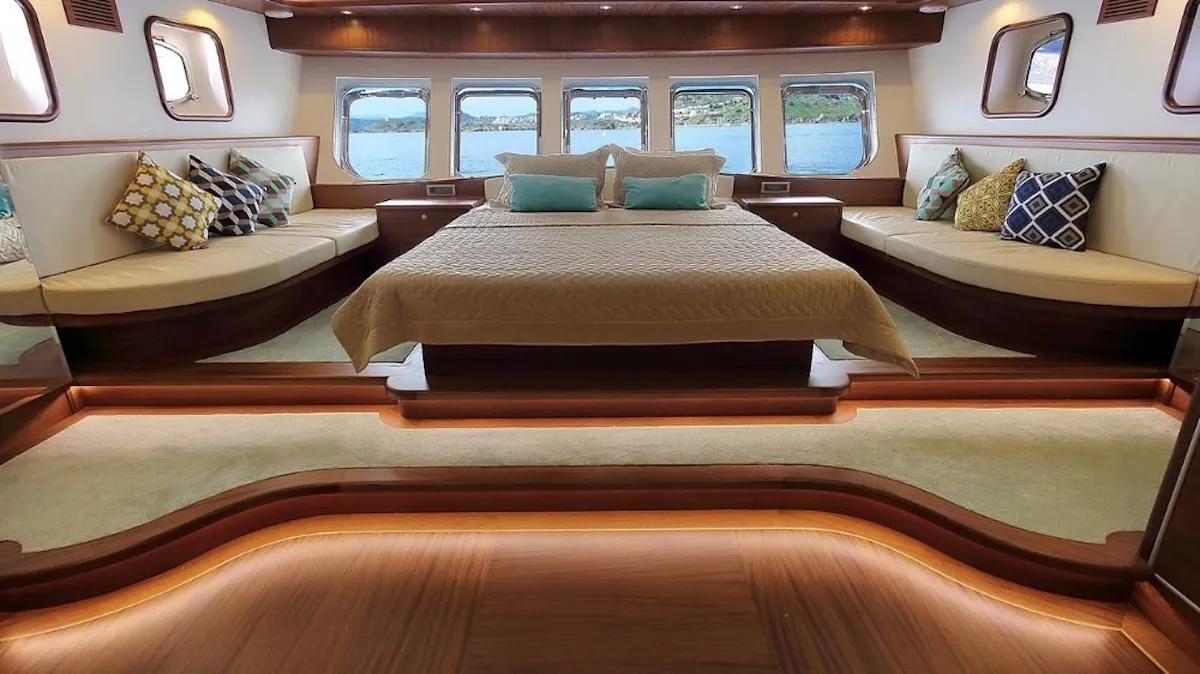 Cabin on Dragon Fly, a Gulet Custom built 183 motor yacht at Bodrum, Turkey