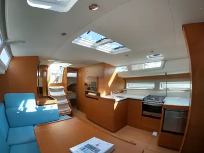 Salon of Nonna, a Jeanneau Sun Odyssey 490 sailboat at Šibenik, Croatia
