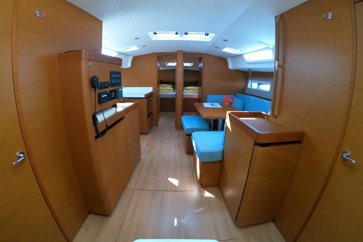 Salon of Nonna, a Jeanneau Sun Odyssey 490 sailboat at Šibenik, Croatia