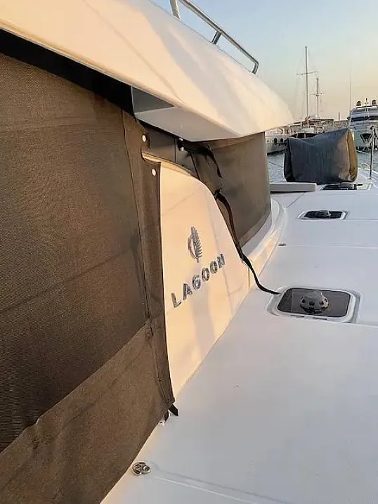 Bob, a Lagoon 42 catamaran at Athens, Greece
