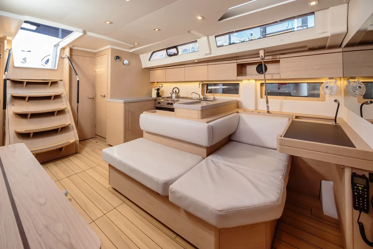 Salon of Beneteau Oceanis 51.1, a sailboat at Tonnarella, Italy