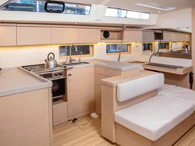 Galley of Beneteau Oceanis 51.1, a sailboat at Tonnarella, Italy