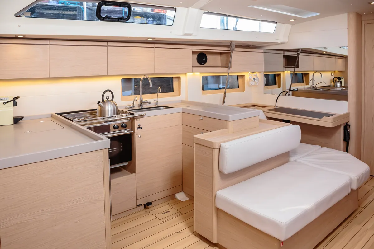 Galley of Beneteau Oceanis 51.1, a sailboat at Tonnarella, Italy